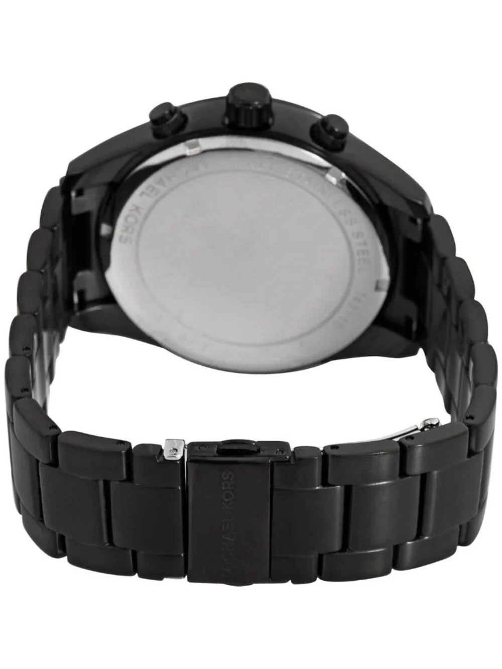 NWT Michael Kors Layton Chronograph Quartz Black Stainless Steel Men's Watch